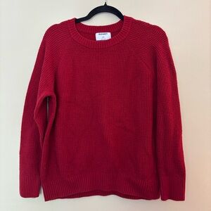 Women’s Old Navy SoSoft Waffle Knit Sweater – Red – Size Medium